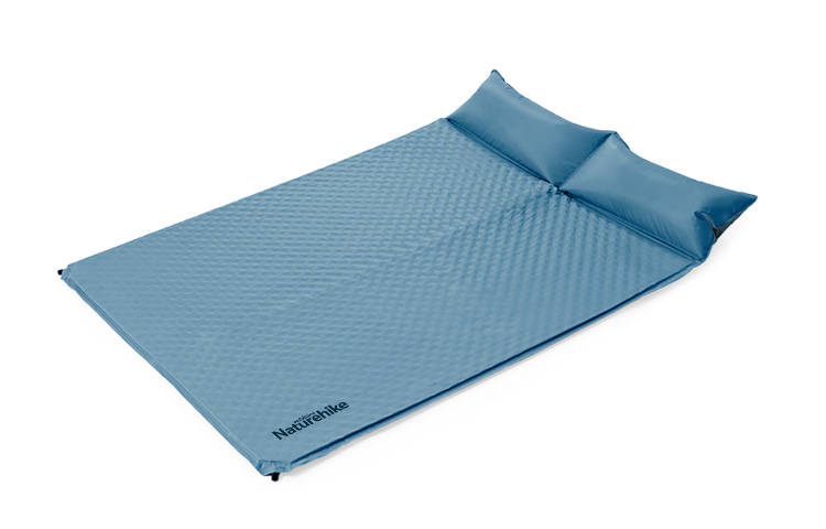 Naturehike samonafukovací karimatka s integrovanými polštáři Base 2400 g – pro 2 osoby – modrá